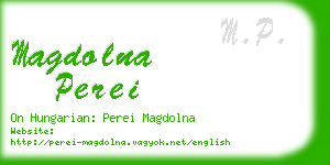 magdolna perei business card